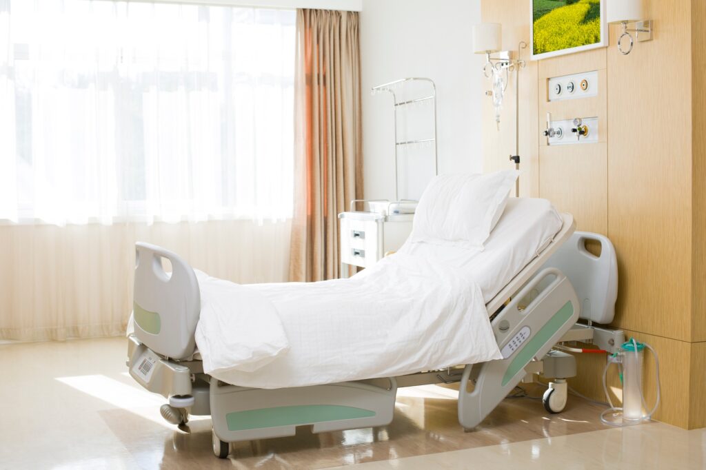 Empty hospital room